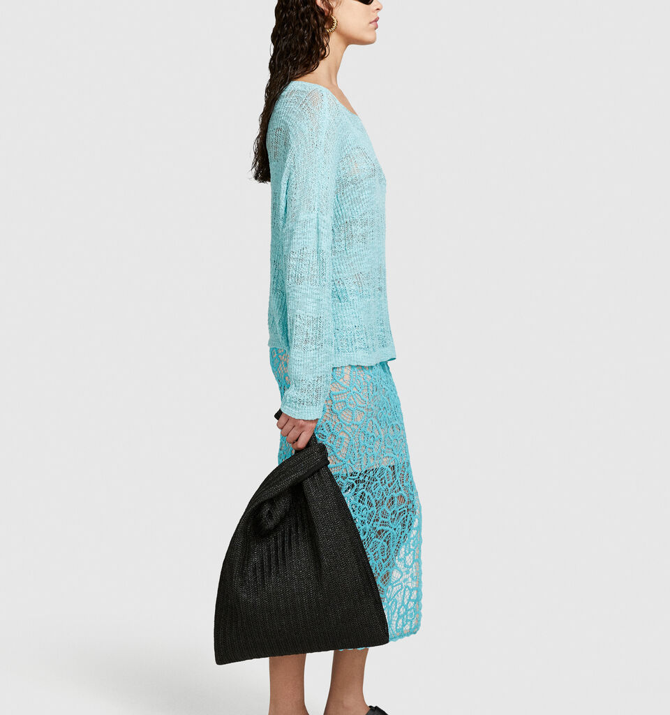 Boat neck sweater - women's boat neck sweaters - Turquoise | Sisley image number 2